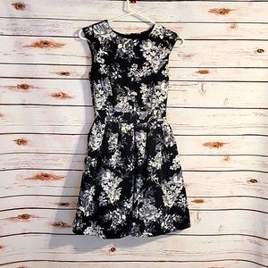 Emerald Sundae Mini Dress Black Floral Sleeveless